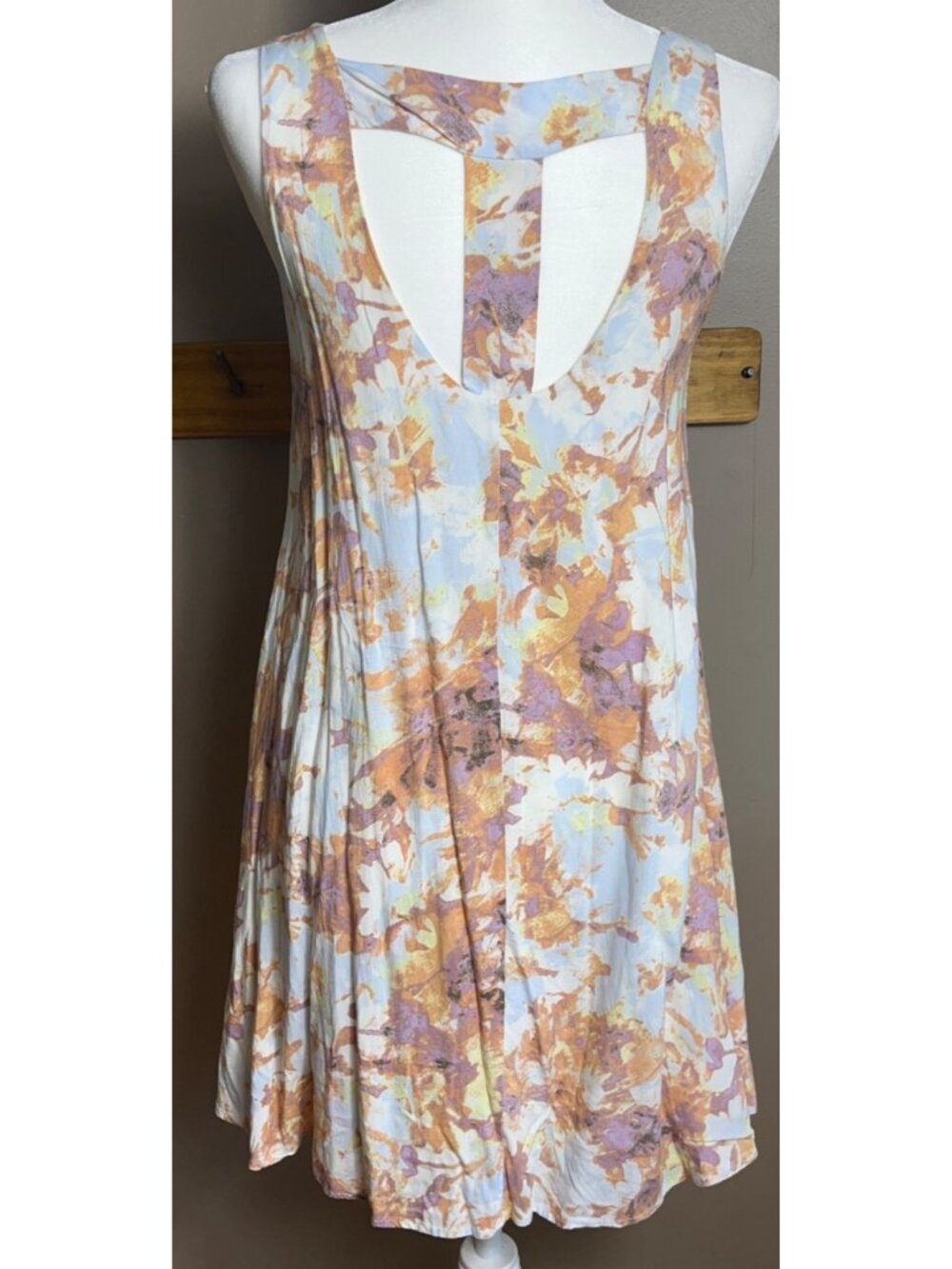 Altar'd State Dress A-Line Pastel Rayon Hippie Y2K 90s Coastal Comfy Swing Wom S